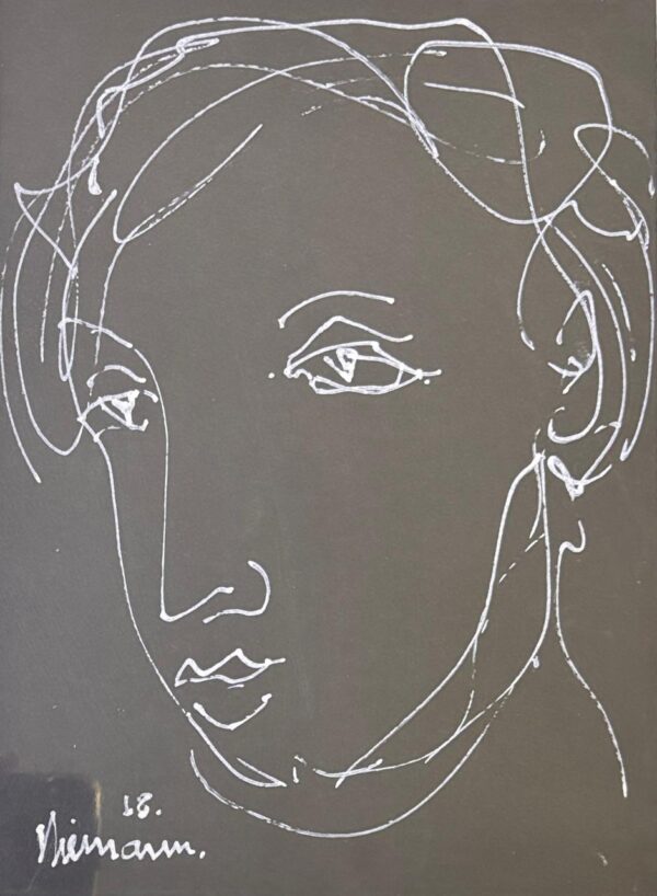 {je_artwork_artwork_medium_id}  {je_artwork_artwork_category_id} titled Face on black