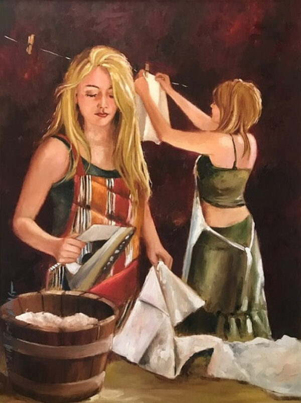 {je_artwork_artwork_medium_id}  {je_artwork_artwork_category_id} titled © Two Blondes doing Washing