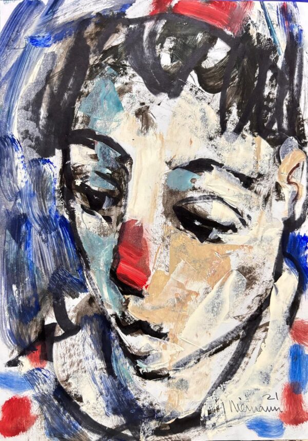 {je_artwork_artwork_medium_id}  {je_artwork_artwork_category_id} titled Clown u/f