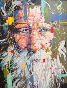 {je_artwork_artwork_medium_id}  {je_artwork_artwork_category_id} titled @ Bearded man