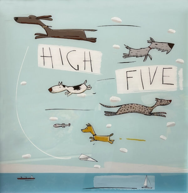 {je_artwork_artwork_medium_id}  {je_artwork_artwork_category_id} titled High Five