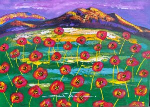 {je_artwork_artwork_medium_id}  {je_artwork_artwork_category_id} titled Poppies