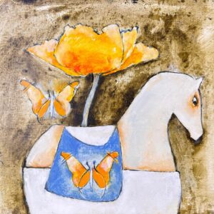 Horse in white