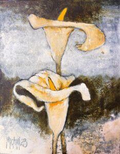 {je_artwork_artwork_medium_id}  {je_artwork_artwork_category_id} titled Arum lillies