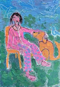 {je_artwork_artwork_medium_id}  {je_artwork_artwork_category_id} titled @ Mans best friend u/f