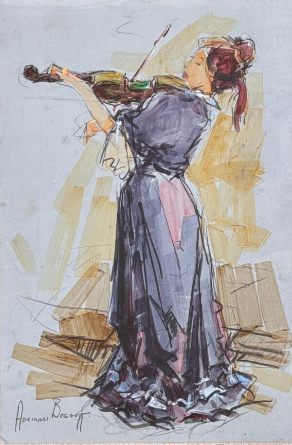 {je_artwork_artwork_medium_id}  {je_artwork_artwork_category_id} titled @ Violinist