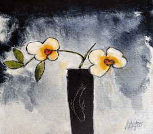 {je_artwork_artwork_medium_id}  {je_artwork_artwork_category_id} titled Black flowerpot