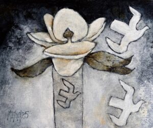 {je_artwork_artwork_medium_id}  {je_artwork_artwork_category_id} titled Magnolia & Doves