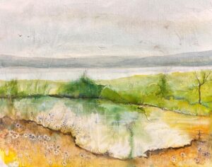 {je_artwork_artwork_medium_id}  {je_artwork_artwork_category_id} titled @ Reflections of a gray day u/f