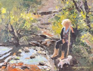 {je_artwork_artwork_medium_id}  {je_artwork_artwork_category_id} titled Little explorer u/f