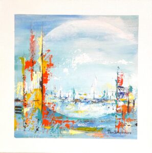{je_artwork_artwork_medium_id}  {je_artwork_artwork_category_id} titled @ Tranquility of Sailing u/f