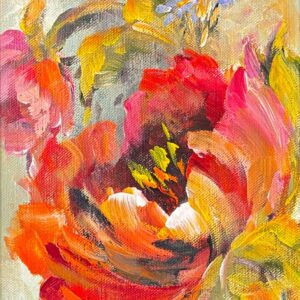 Petro Neal, Bright mixed flowers, South African art