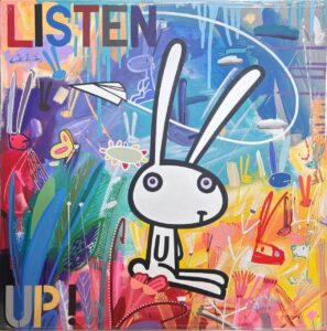 {je_artwork_artwork_medium_id}  {je_artwork_artwork_category_id} titled Listen up u/f