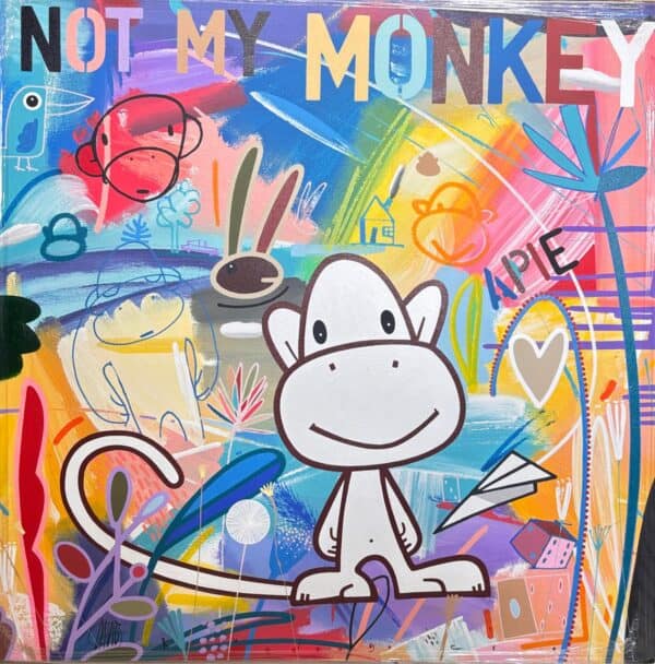 {je_artwork_artwork_medium_id}  {je_artwork_artwork_category_id} titled Not my monkey u/f