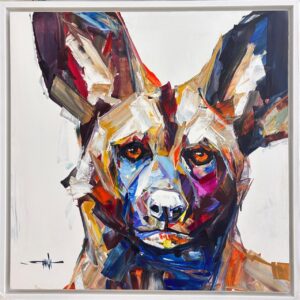 {je_artwork_artwork_medium_id}  {je_artwork_artwork_category_id} titled Painted dog / Wildehond