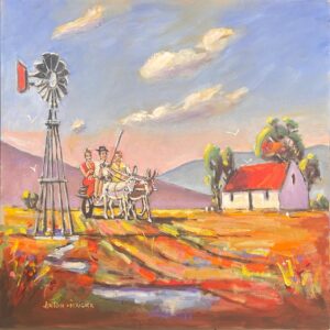 {je_artwork_artwork_medium_id}  {je_artwork_artwork_category_id} titled (c) Landscape with Donkey cart