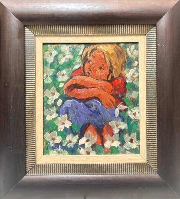 {je_artwork_artwork_medium_id}  {je_artwork_artwork_category_id} titled In flowers