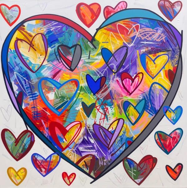 {je_artwork_artwork_medium_id}  {je_artwork_artwork_category_id} titled Hearts & Hearts u/f