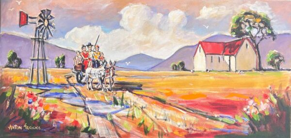 {je_artwork_artwork_medium_id}  {je_artwork_artwork_category_id} titled (c) Donkeycart in a landscape