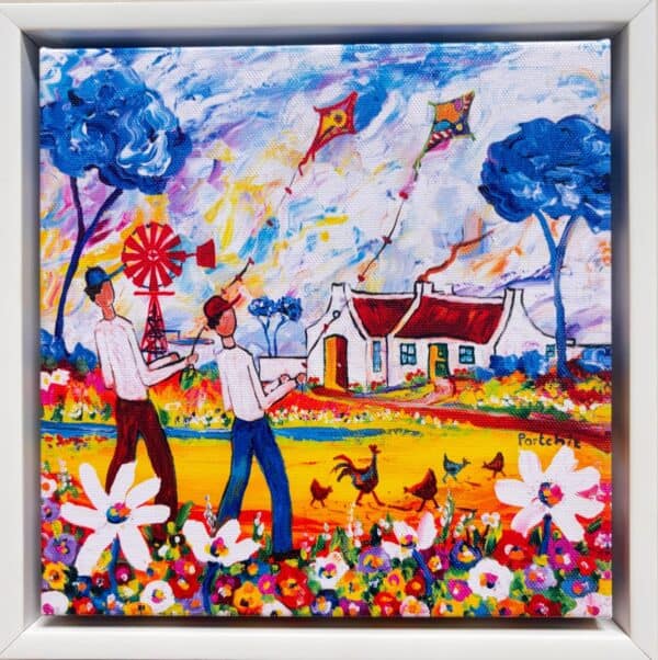 {je_artwork_artwork_medium_id}  {je_artwork_artwork_category_id} titled Kite flyers