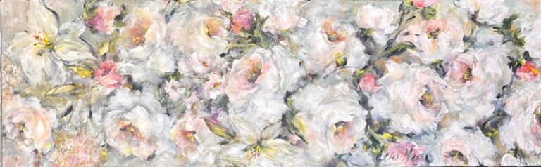 Acrylic on stretched canvas  Object titled Flower Arch left