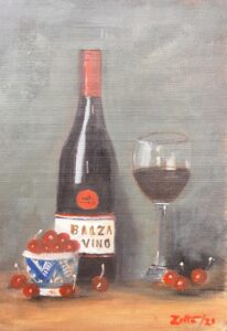 {je_artwork_artwork_medium_id}  {je_artwork_artwork_category_id} titled (c) Wine, glass & cherries