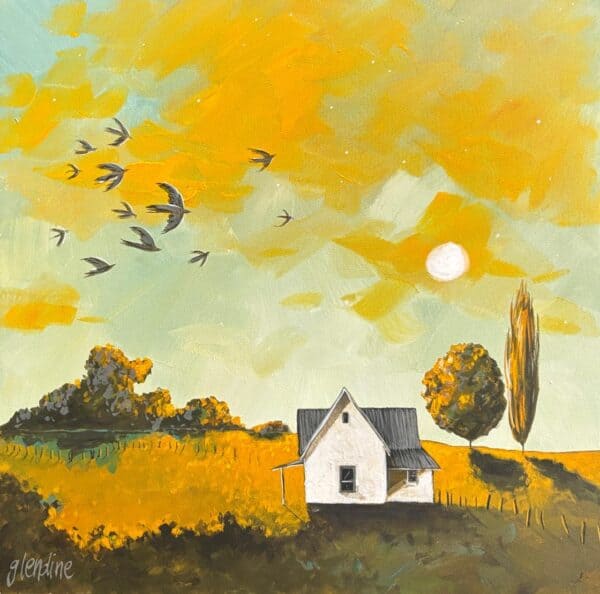 {je_artwork_artwork_medium_id}  {je_artwork_artwork_category_id} titled Karoo aand en die maan