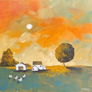 {je_artwork_artwork_medium_id}  {je_artwork_artwork_category_id} titled Maan speel in die lang gras
