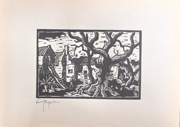 {je_artwork_artwork_medium_id}  {je_artwork_artwork_category_id} titled Farmworkers cottages