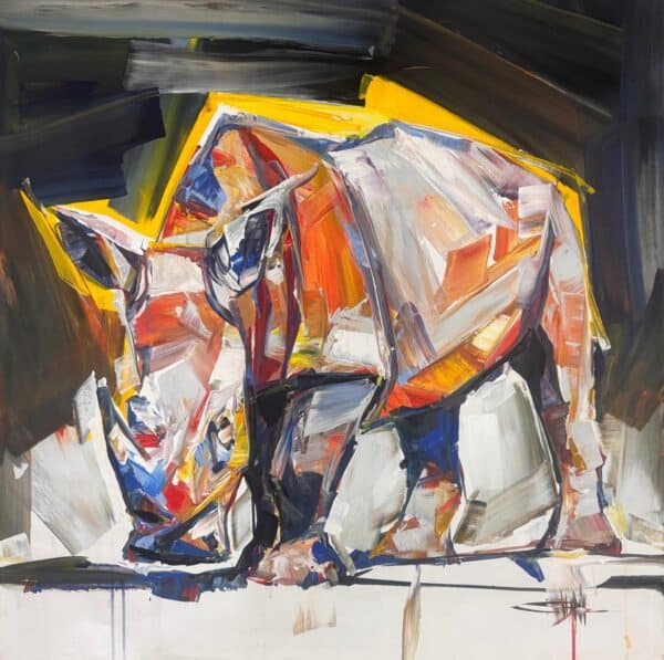 {je_artwork_artwork_medium_id}  {je_artwork_artwork_category_id} titled Rhino