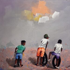 Lazarus Ramontseng, Alice Art Gallery, South African art, Township children