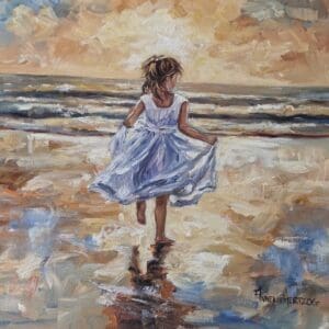 Annelie Hertzog, South African Art, Alice Art Gallery, Girl on the beach