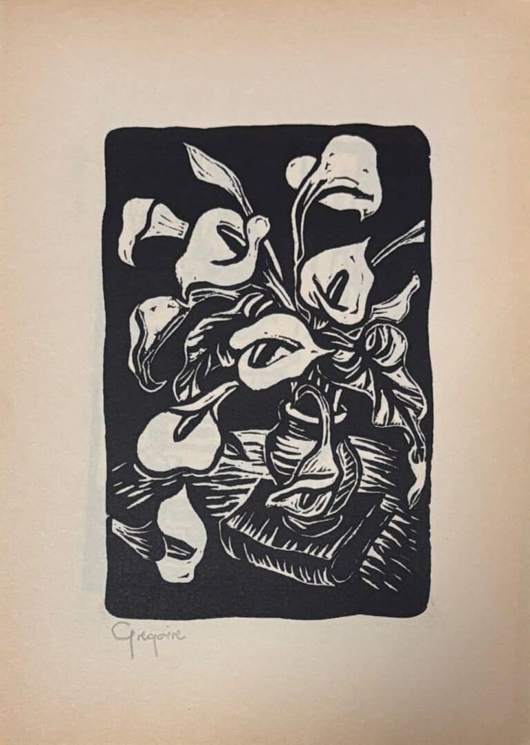 Etch Painting titled Lillies