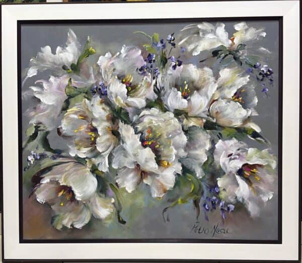 {je_artwork_artwork_medium_id}  {je_artwork_artwork_category_id} titled White flowers