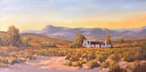 {je_artwork_artwork_medium_id}  {je_artwork_artwork_category_id} titled Sunset outside Beaufort West
