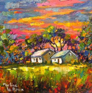 {je_artwork_artwork_medium_id}  {je_artwork_artwork_category_id} titled Houses in a landscape