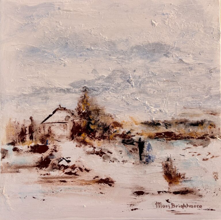 Acrylic on stretched canvas  Painting titled (c) Umber landscape