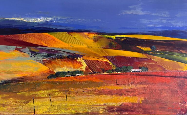 Acrylic on stretched canvas  Painting titled Overberg