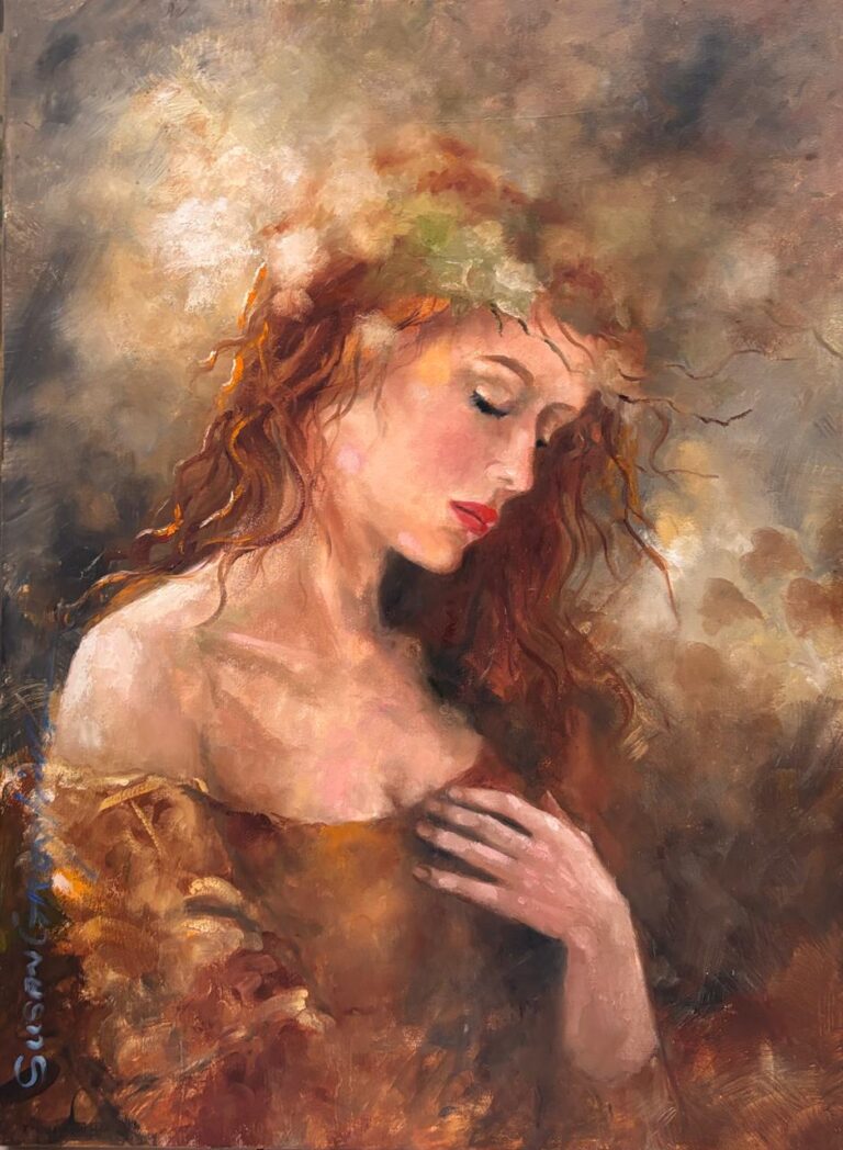 Oil on Canvas Painting titled (c) Autumn thoughts u/f