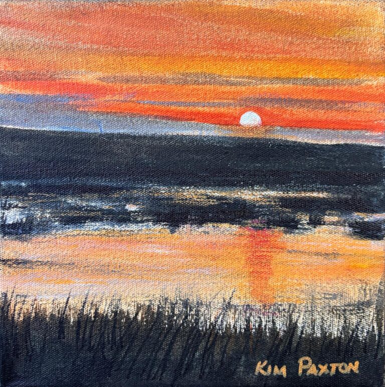 Mixed Medium  Painting titled (c) Sunset marsch
