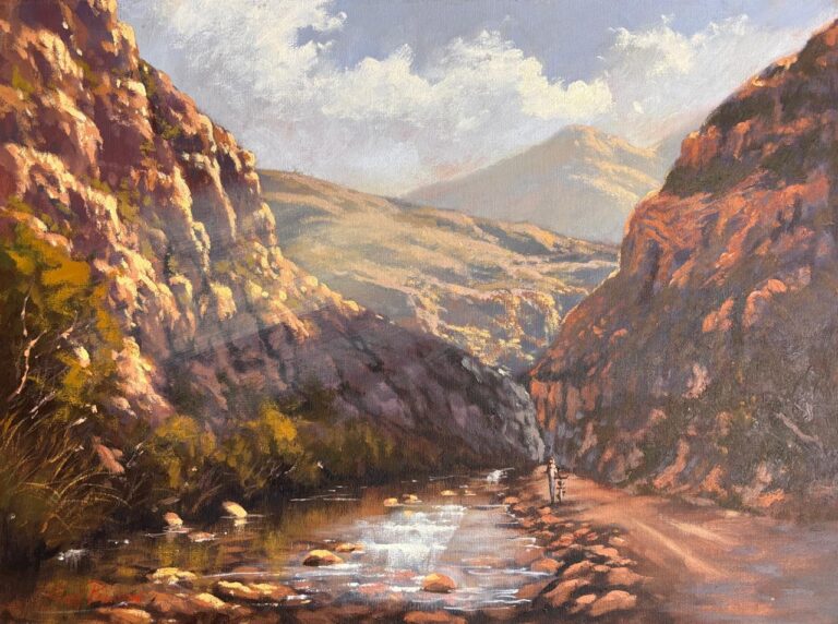 Oil on Stretched Canvas  Painting titled Memories of Meiringspoort