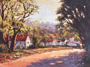 {je_artwork_artwork_medium_id}  {je_artwork_artwork_category_id} titled Late afternoon Pilgrims Rest