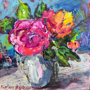 {je_artwork_artwork_medium_id}  {je_artwork_artwork_category_id} titled Roses in pot