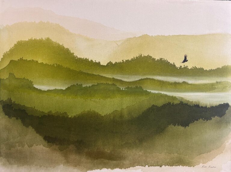 Mixed Medium  Painting titled (c) Eagles Eye View u/f