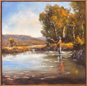 {je_artwork_artwork_medium_id}  {je_artwork_artwork_category_id} titled Fly Fishing