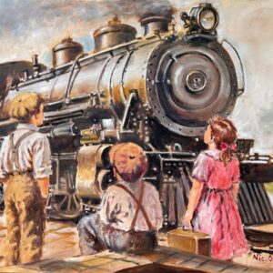 Nic Oosthuizen, South African Art, Alice Art Gallery, Steam train