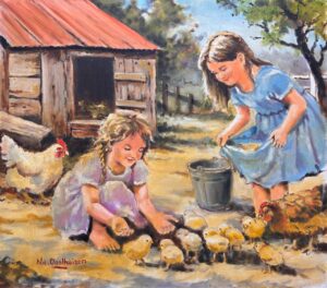 {je_artwork_artwork_medium_id}  {je_artwork_artwork_category_id} titled (c) Chicks u/f