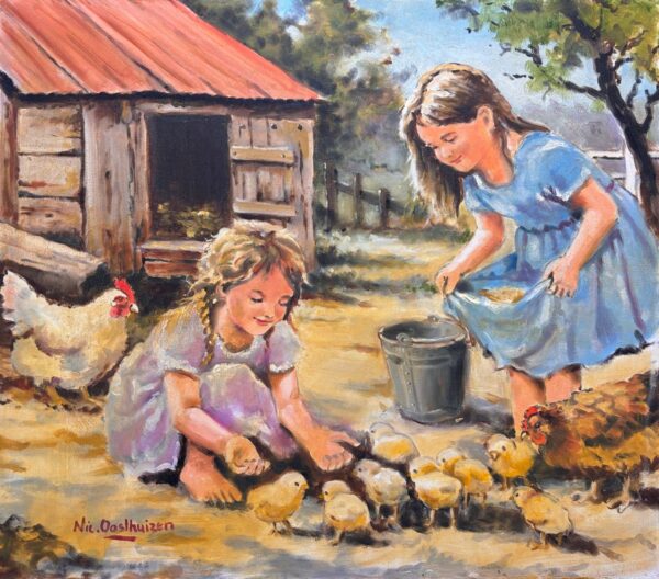 Nic Oosthuizen, South African Art, Alice Art Gallery, Chicks