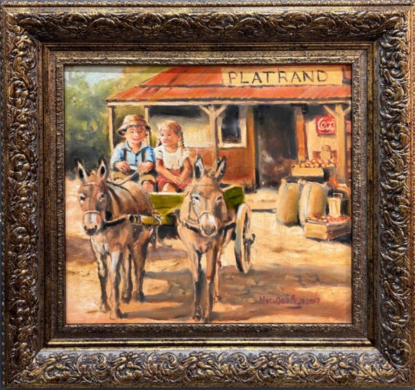 Nic Oosthuizen, South African Art, Alice Art Gallery, Donkey cart