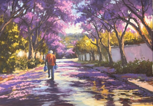 {je_artwork_artwork_medium_id}  {je_artwork_artwork_category_id} titled Jacarandas